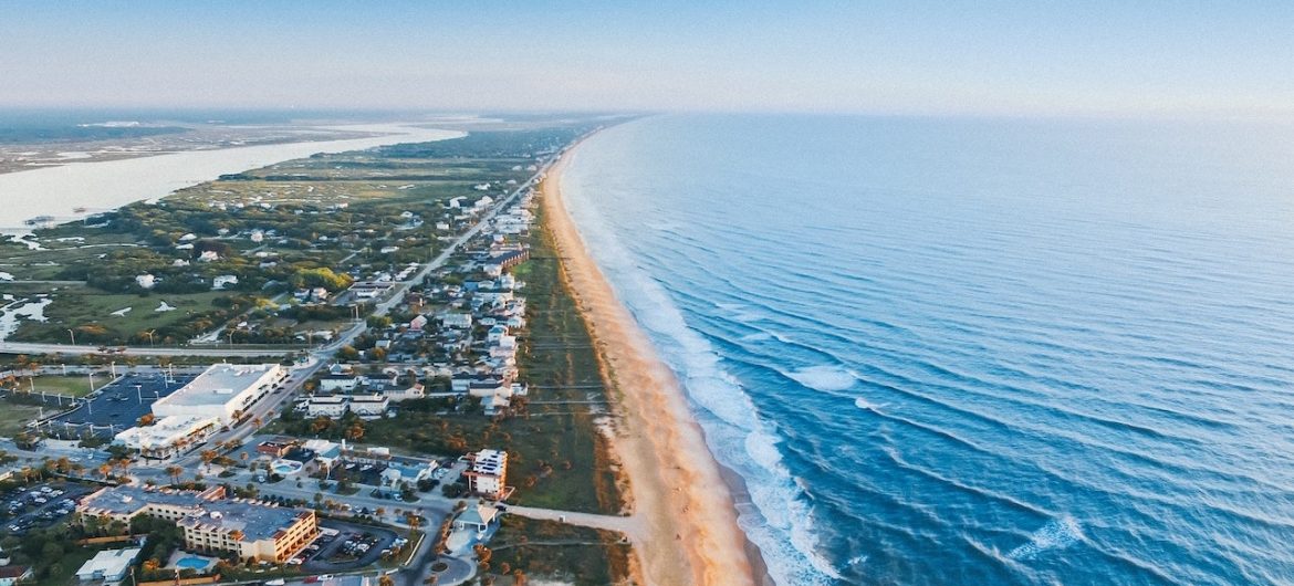 aerial image of florida beachfront